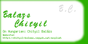 balazs chityil business card