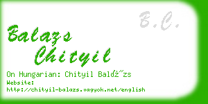 balazs chityil business card